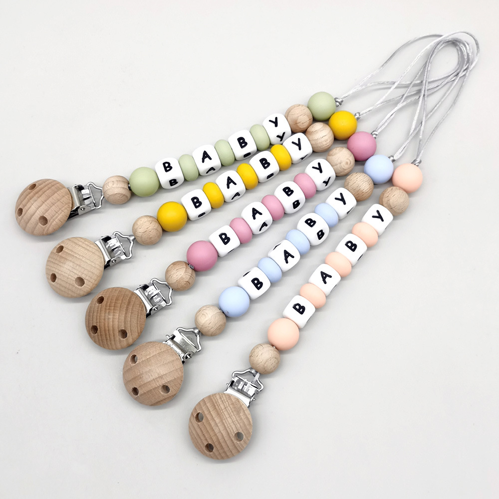 Baby Products - Custom Name Pacifier Clips Chain Silicone