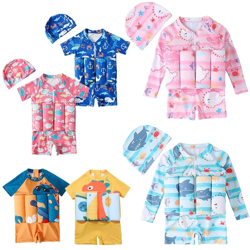 Baby Swimming Floater - Children's Buoyancy Swimsuit Cartoon Print Swimwear