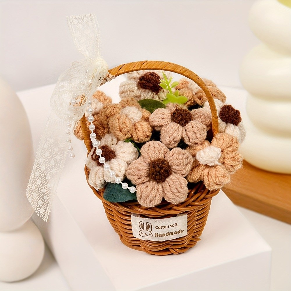 Handmade Puff Yarn Flower Mini - Baby Products Basket 评论和价格