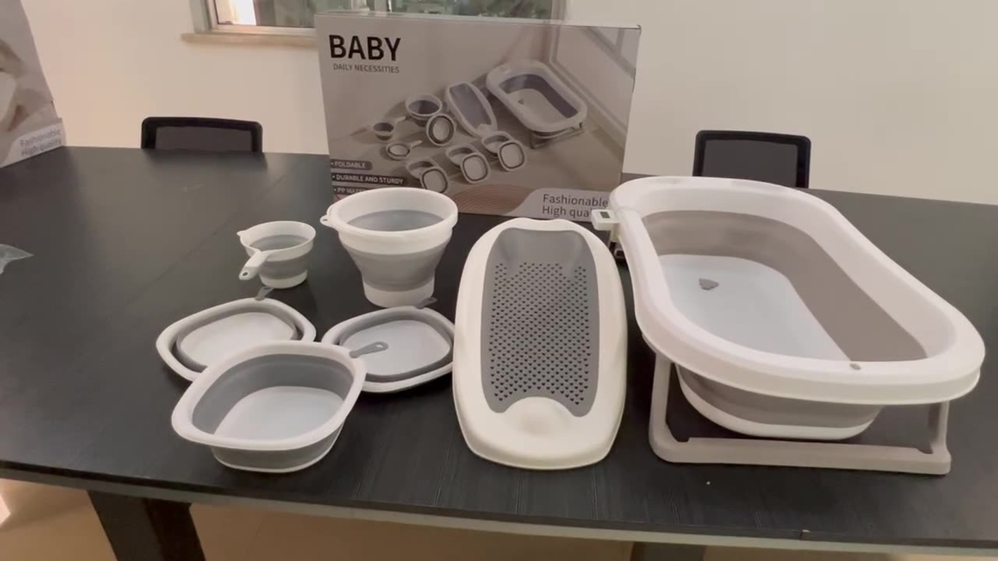 4/7Piece Collapsible Baby Bath - Baby Bath Tub Foldable 评论和价格
