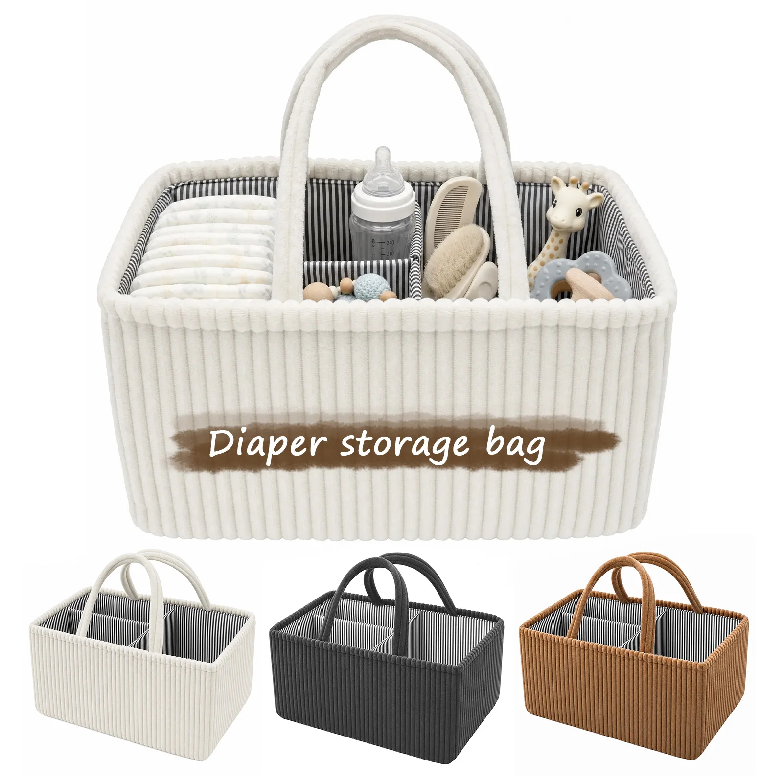 Baby Diaper Caddy Organizer Fo - Baby Products Basket 评论和价格