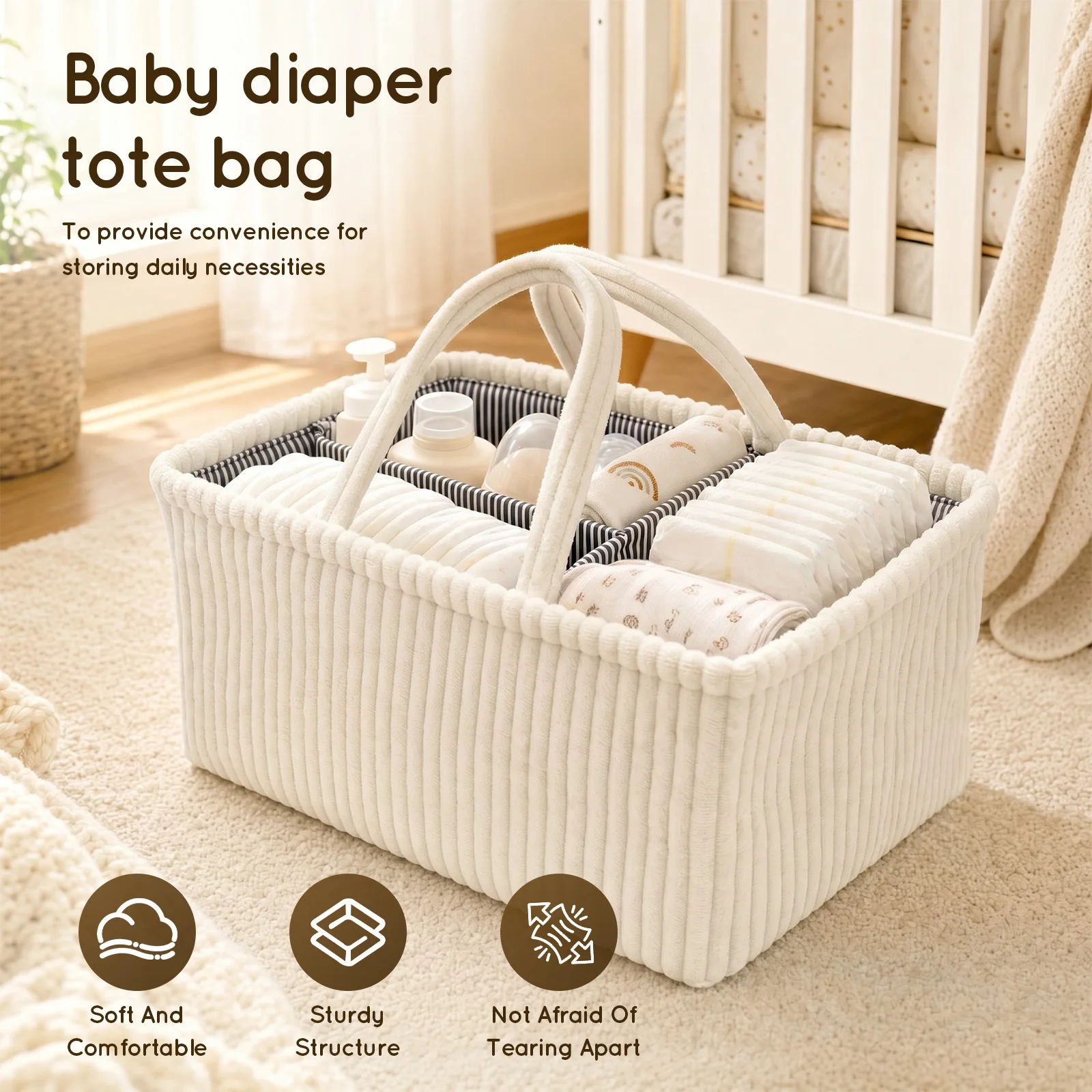 Baby Diaper Caddy Organizer Fo - Baby Products Basket 评论和价格
