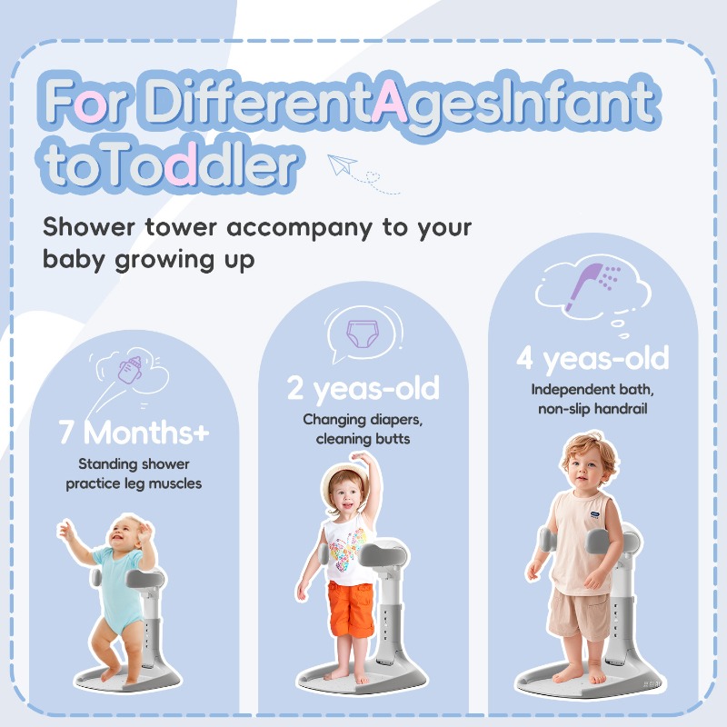 Foldable Baby Standing Shower  - Baby Bath Tub Foldable 评论和价格